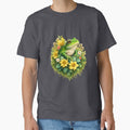 Floral Frog: Vibrant Nature Art with Droplet Effect by 63Hotpeppers