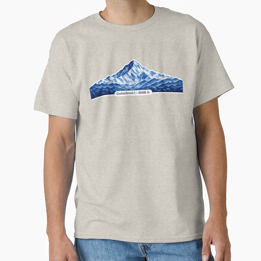 Gasherbrum I 8068 m – Minimalist Himalayan Mountain by GabeMountainArt