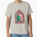 Peony Bud with Ant Dark Botanical Arch Painting by simh
