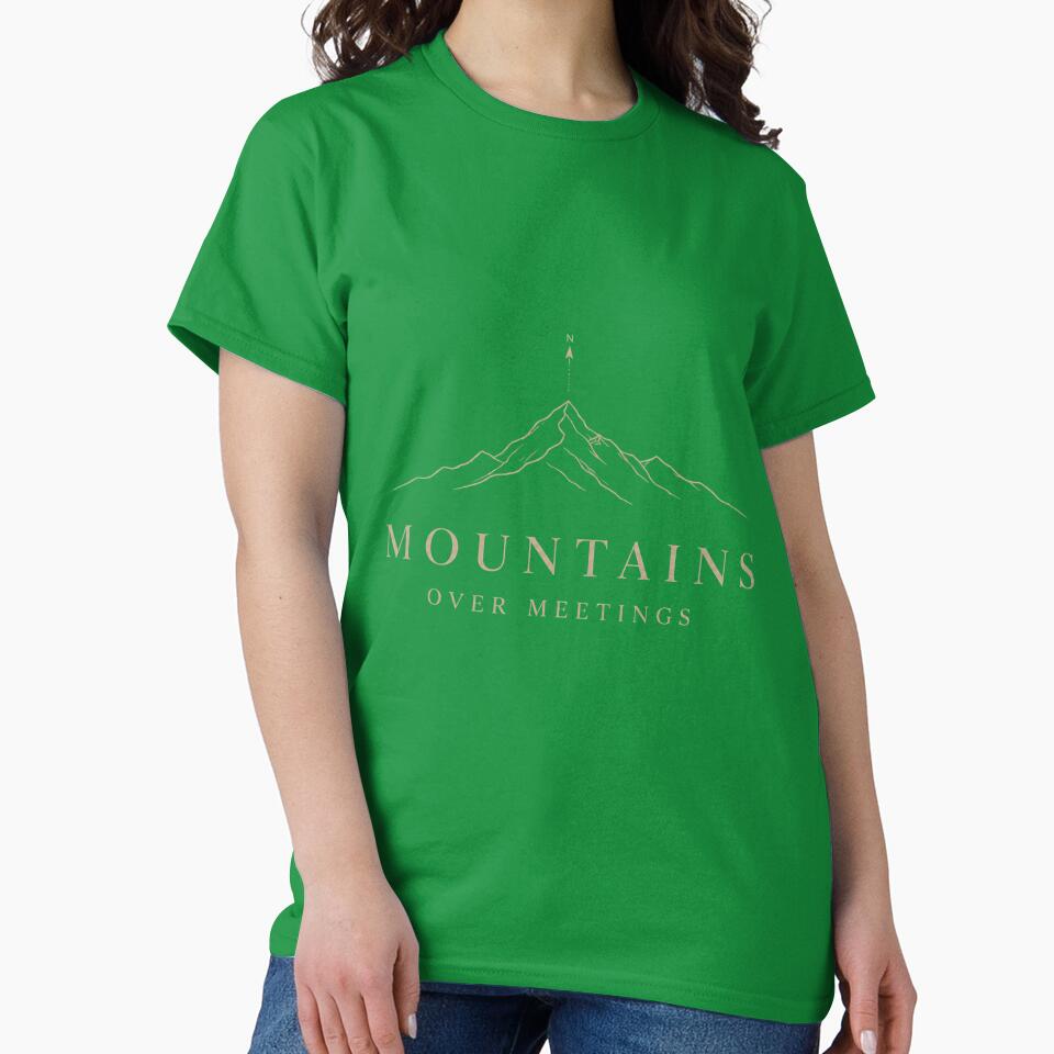 Minimalist premium design for those who prefer mountains to any meeting. Exquisite mountain illustration and timeless typography for outdoor enthusiasts, hikers, and nature lovers. by Nicole8912