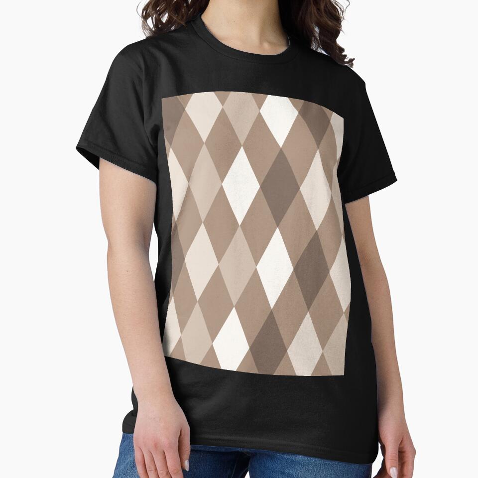 Neutral Earthy Tone Harlequin Diamonds Design 2 by PatternTitan
