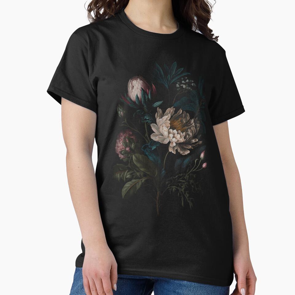 Dark Academia Peony Botanical by ArtShopScaly