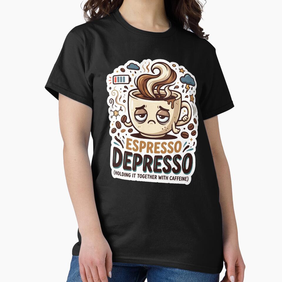 Espresso Depresso Funny Coffee Lover Design by Pixel Analytics