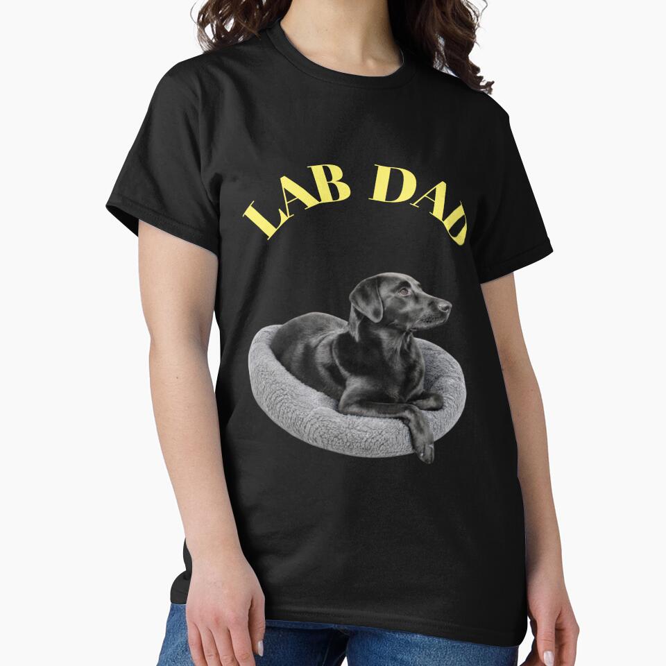 LAB DAD BLACK LABRADOR RETRIEVER DOG LOVER GIFT by PRINTSCHARMINGM