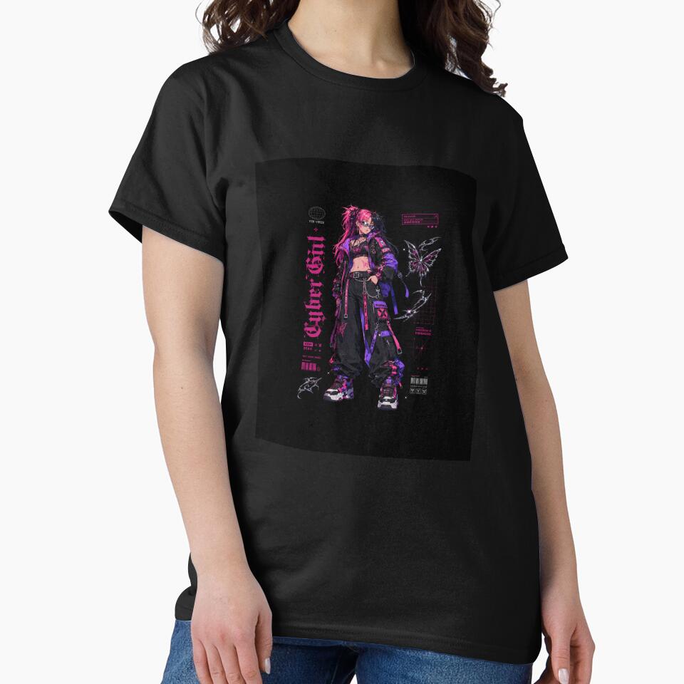 Cyber Girl - Edgy Y2K Anime Streetwear Graphic by liamquynh34