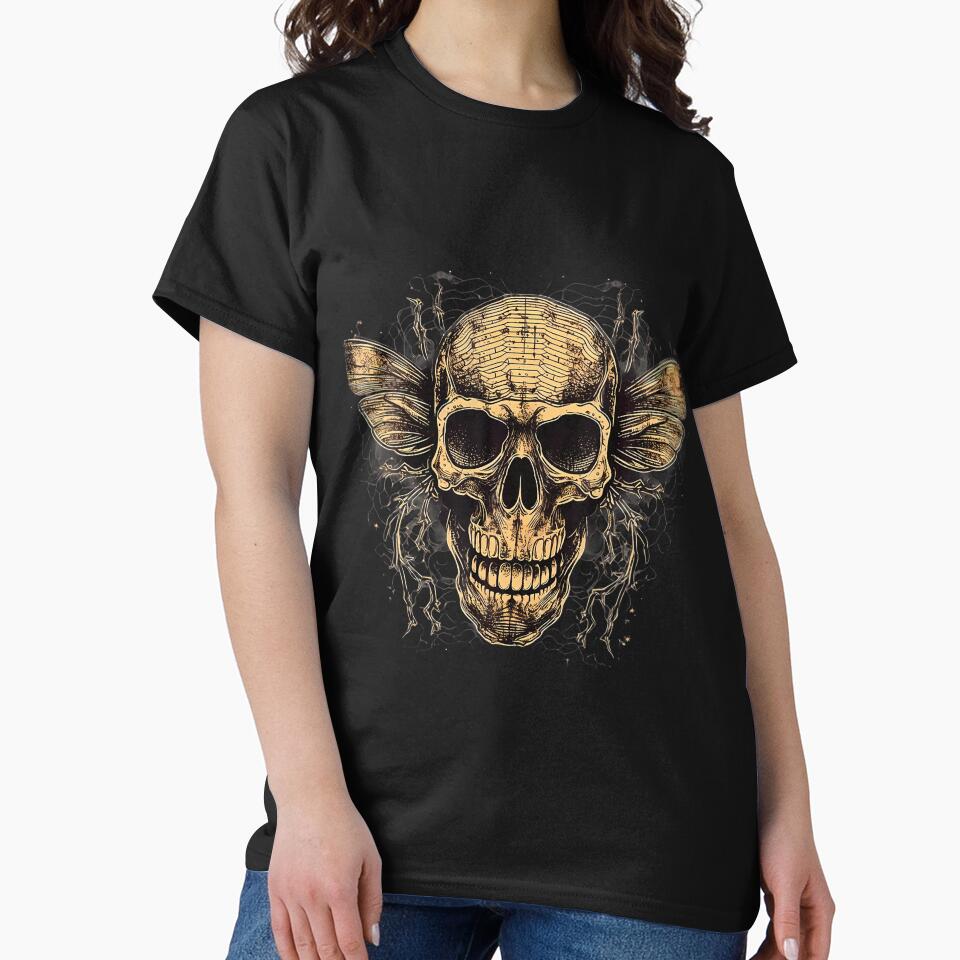 Celestial Skull Bee Floral by alborssamkehs