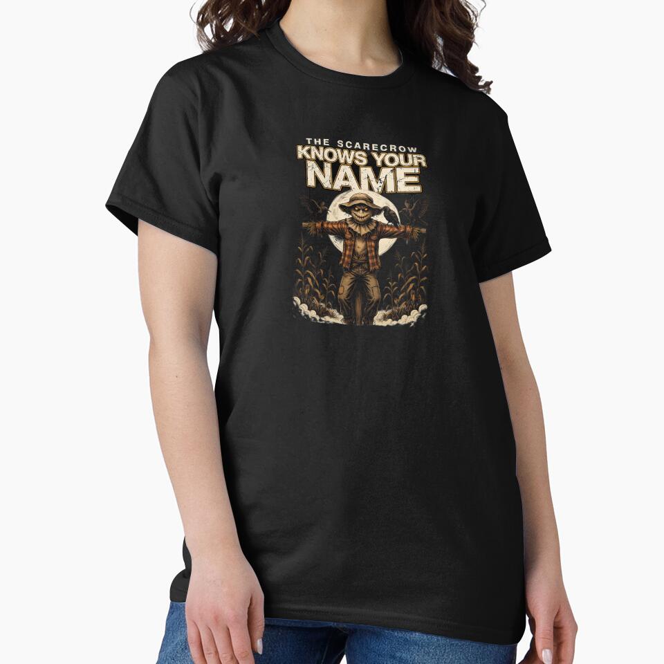The Scarecrow Knows Your Name, Halloween Horror Cornfield Vintage by CryptReel