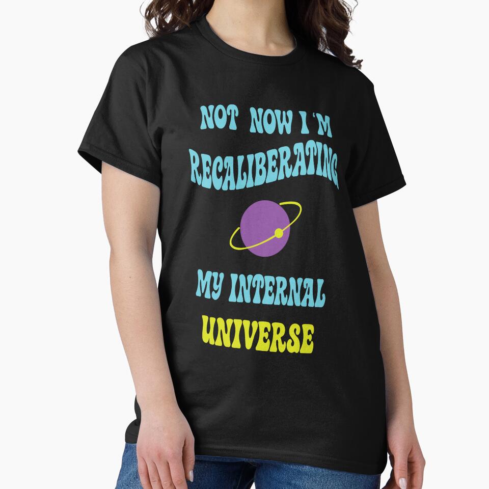 Recalibrating My Internal Universe Retro Space Typography by ANJ Creative Designs
