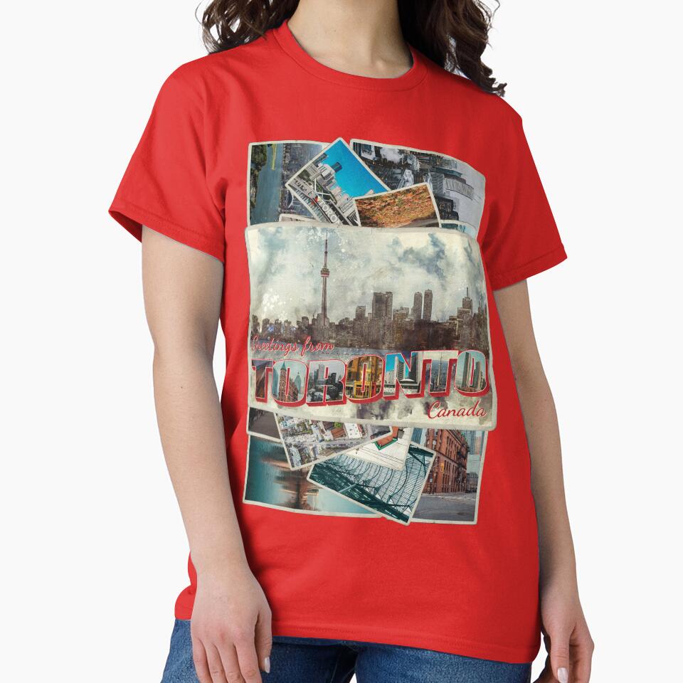 Greetings from Toronto in Canada Vintage style retro souvenir by DeveloperProp0