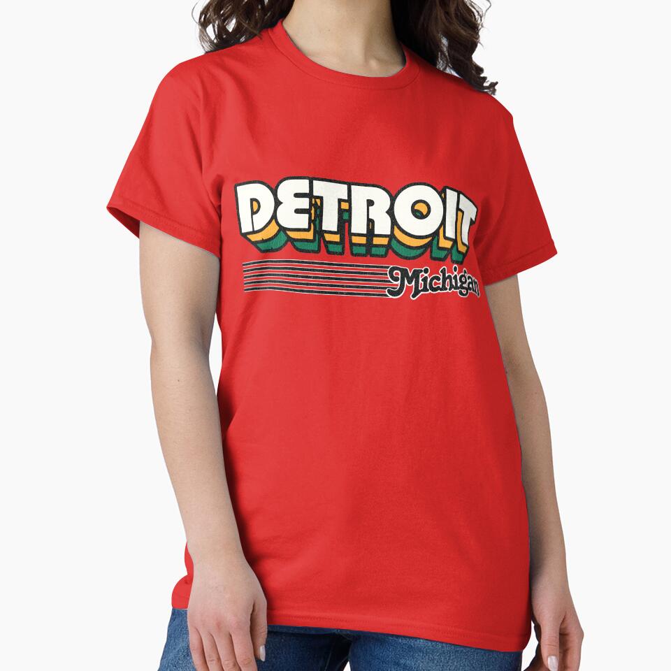 Detroit, Michigan | Retro Stripes by retroready