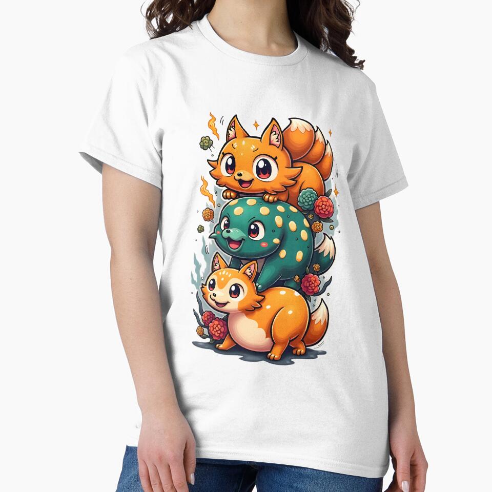 Magical Yokai Friends – Kawaii Trio in Japanese Style by ARIKEN