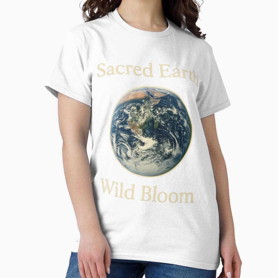 Sacred Planet, Bold Bloom – Cosmic Earth Love Design by AATGShop