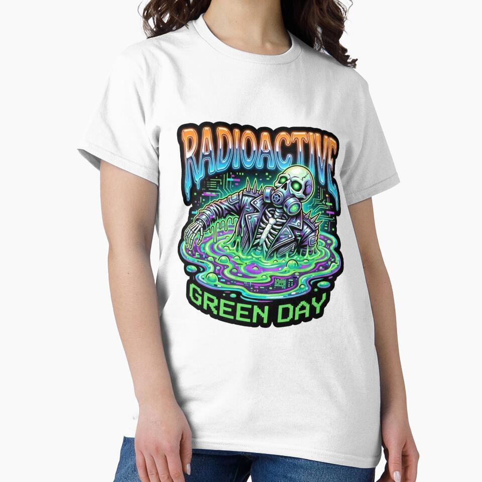 Radioactive Futuristic Punk Skeleton Y2K Grunge Design by benjyjump