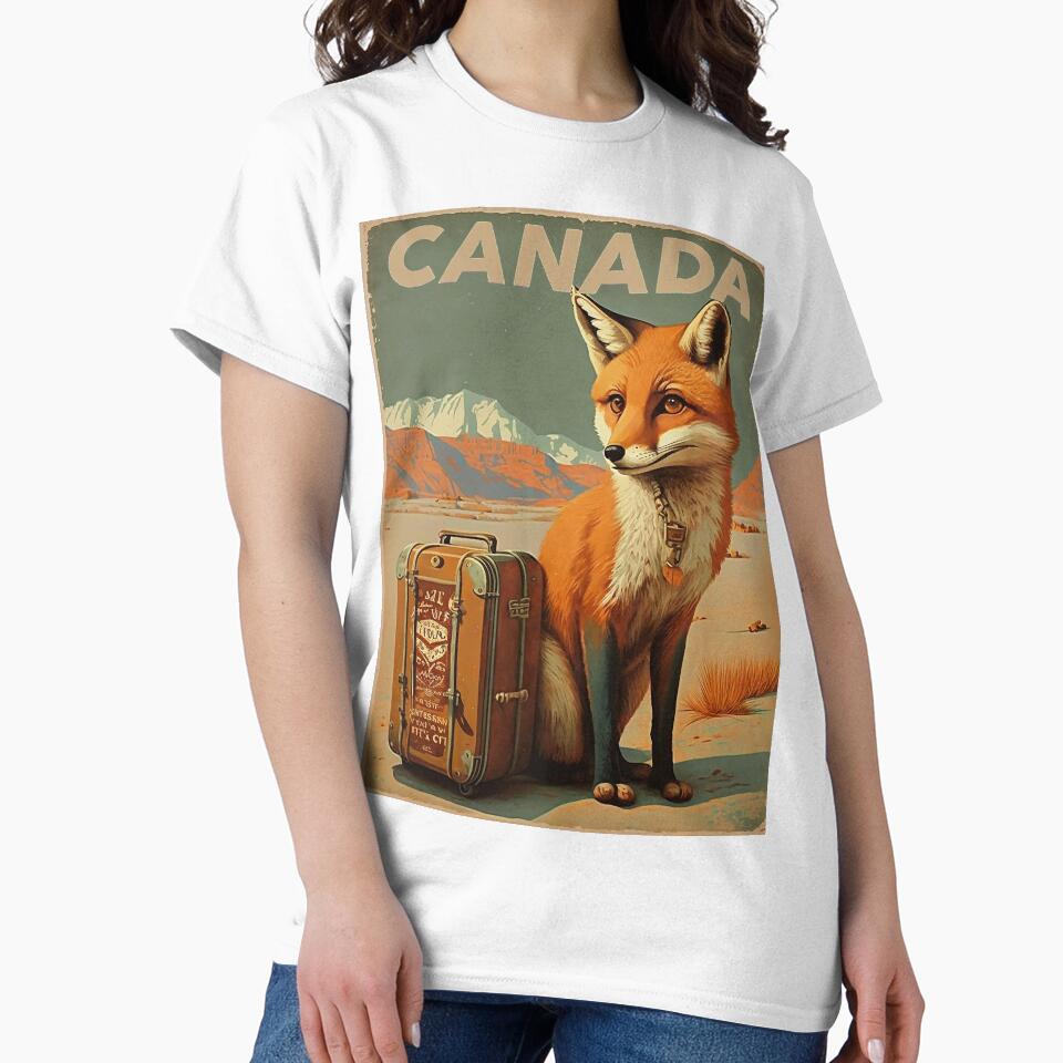 Canada Fox Vintage Travel Art Poster by OldTravelArt