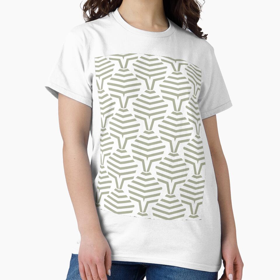 Green and White Geometric Stripe Shape Pattern Coordinates w/ PPG 2022 Color of the Year Olive Sprig PPG1125-4 - Colour Trends - Hue - Shade by ColorOfTheYears