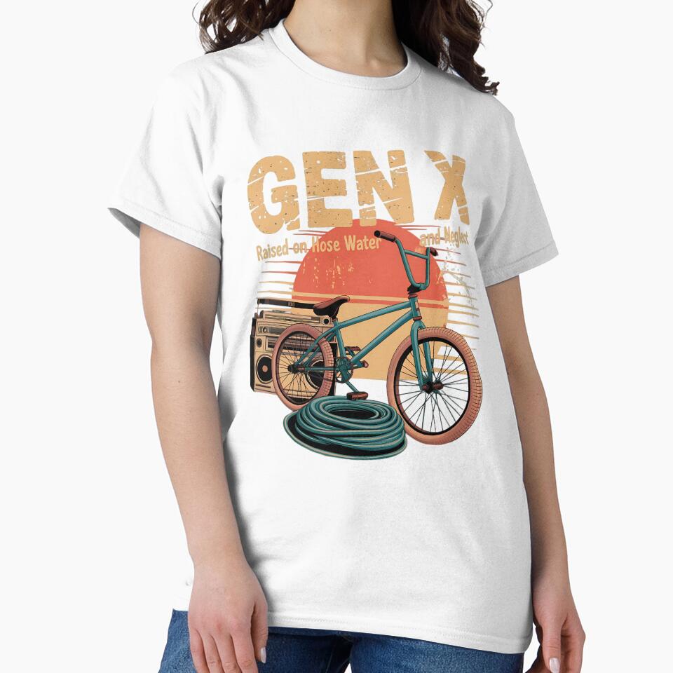 Vintage Backyard Vibes: BMX, Boomboxes, and Garden Hoses by TeeGrit