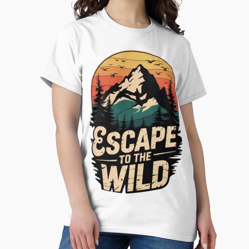 Escape to the Wild Retro Mountain  Art by CrystalCove11