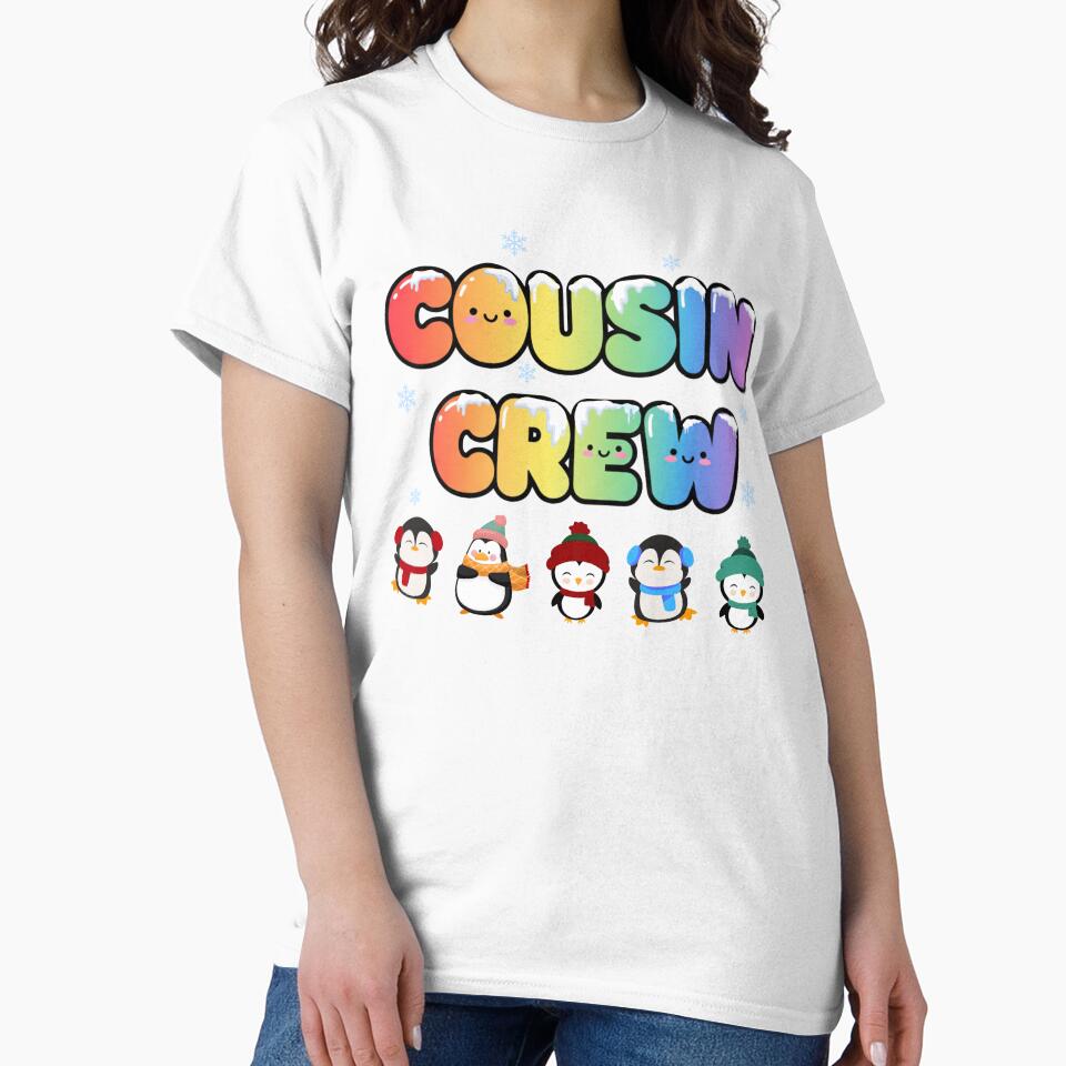 Cousin Crew Christmas Penguins T-Shirt – Cute Penguin & Snowflake Matching Tee by Happy'CLICK'