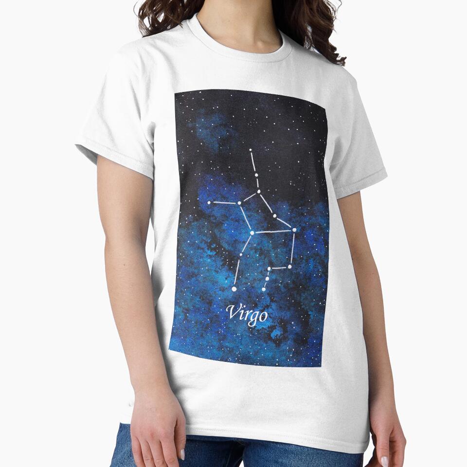 Virgo Zodiac Sign Space Painting by CoryellArt