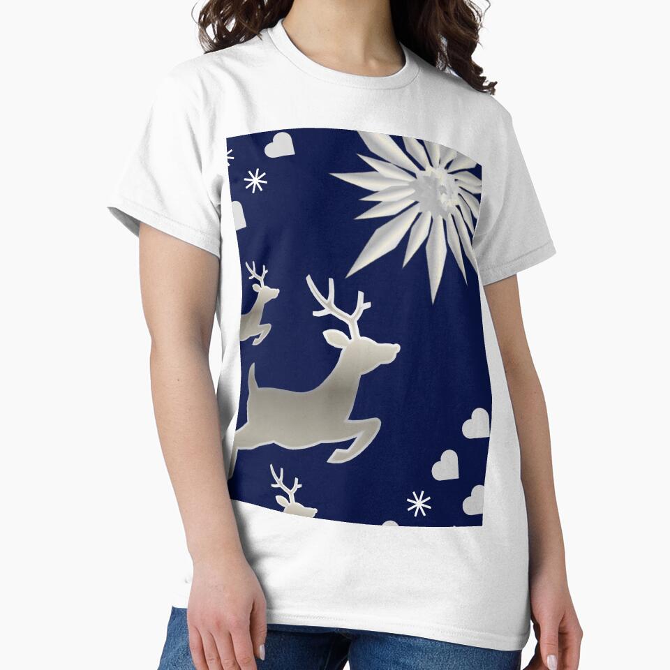 Silver Reindeer Christmas Pattern by HopeAndHustle