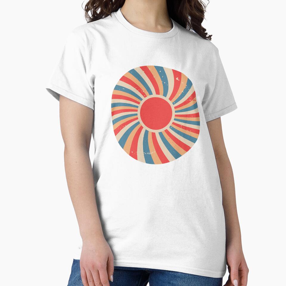 Retro Boho Sun, Abstract Sunburst 70s by retrippy