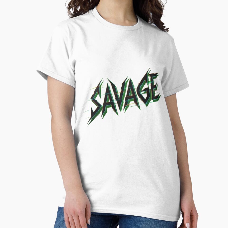 Savage - Sharp Edgy Bold Typography Statement Design by Dragon's Ascent