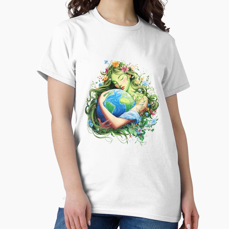 Mother Earth Nature Goddess Protect The Planet Design by zamiokaline