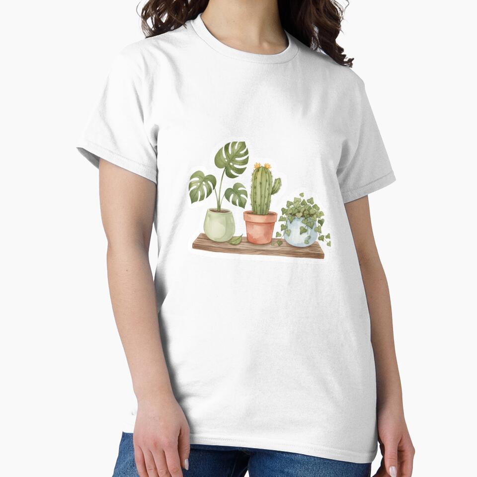 Watercolor Potted House Plants Greenery by Kvarny