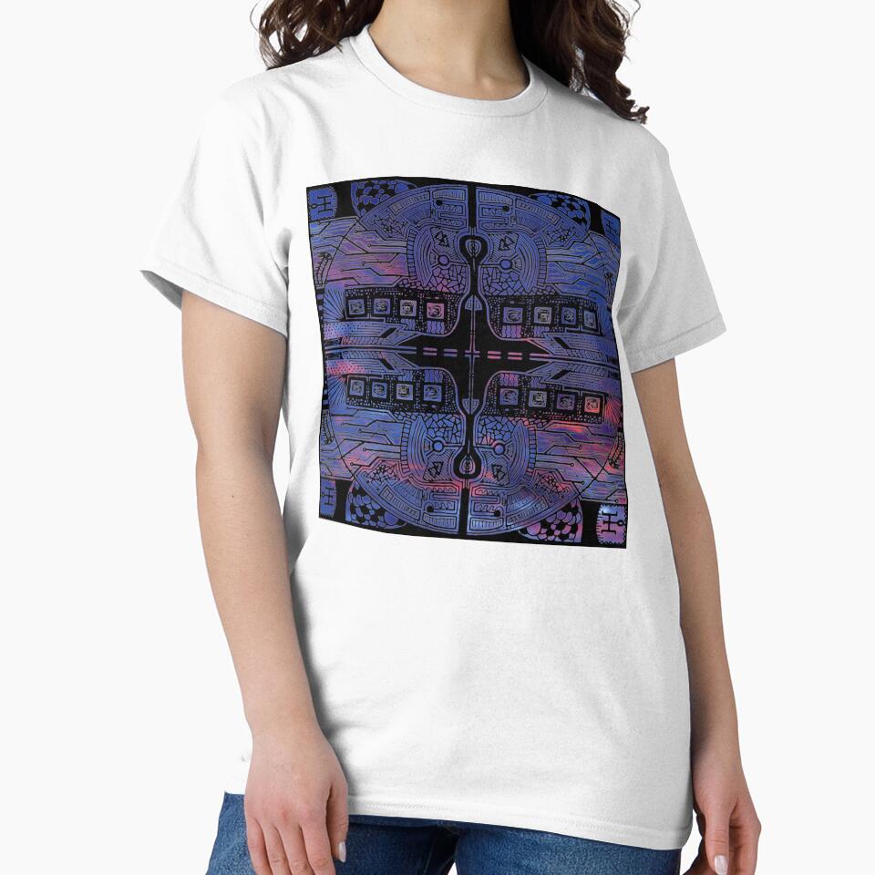 Dark Red Blue Sky Vortex Cube by createVisions