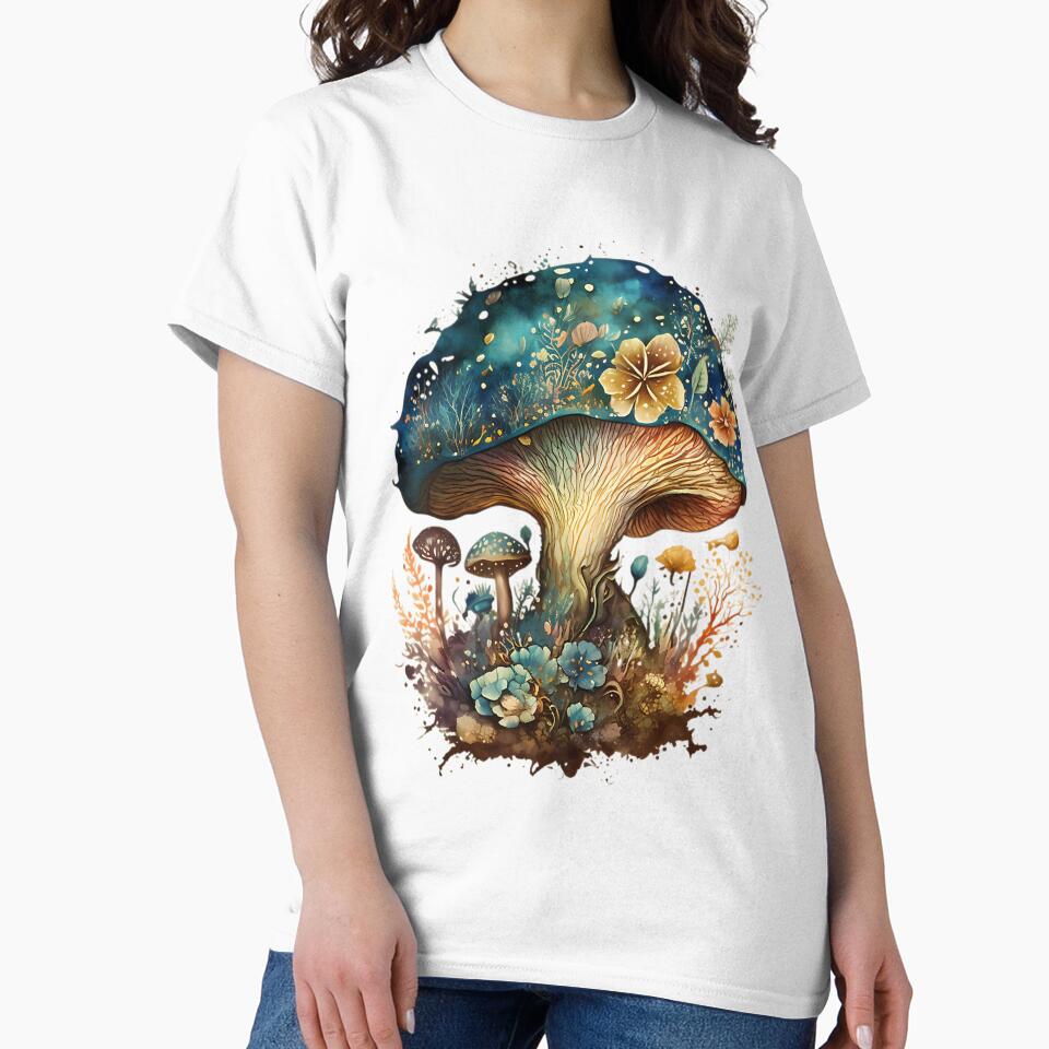 Floral Mushroom Botanical Art by sielmadahurud
