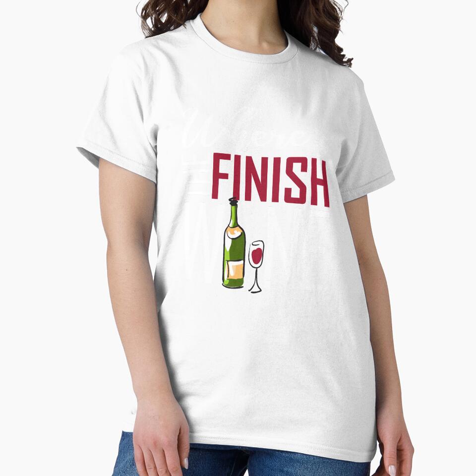 Wheres the Finish Wine marathon runner cross country gift by hadleydesigns