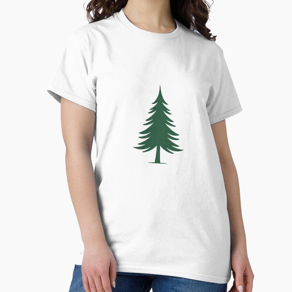 Evergreen Serenity: Minimalist Forest Pine Tree Silhouette by MonaRose_Art