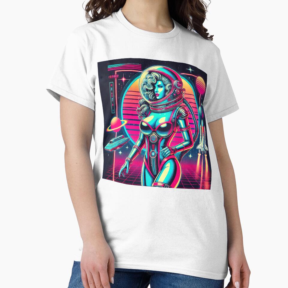 Cyber Astronaut Babe – Retro Futurism Aesthetic by HarryBozz