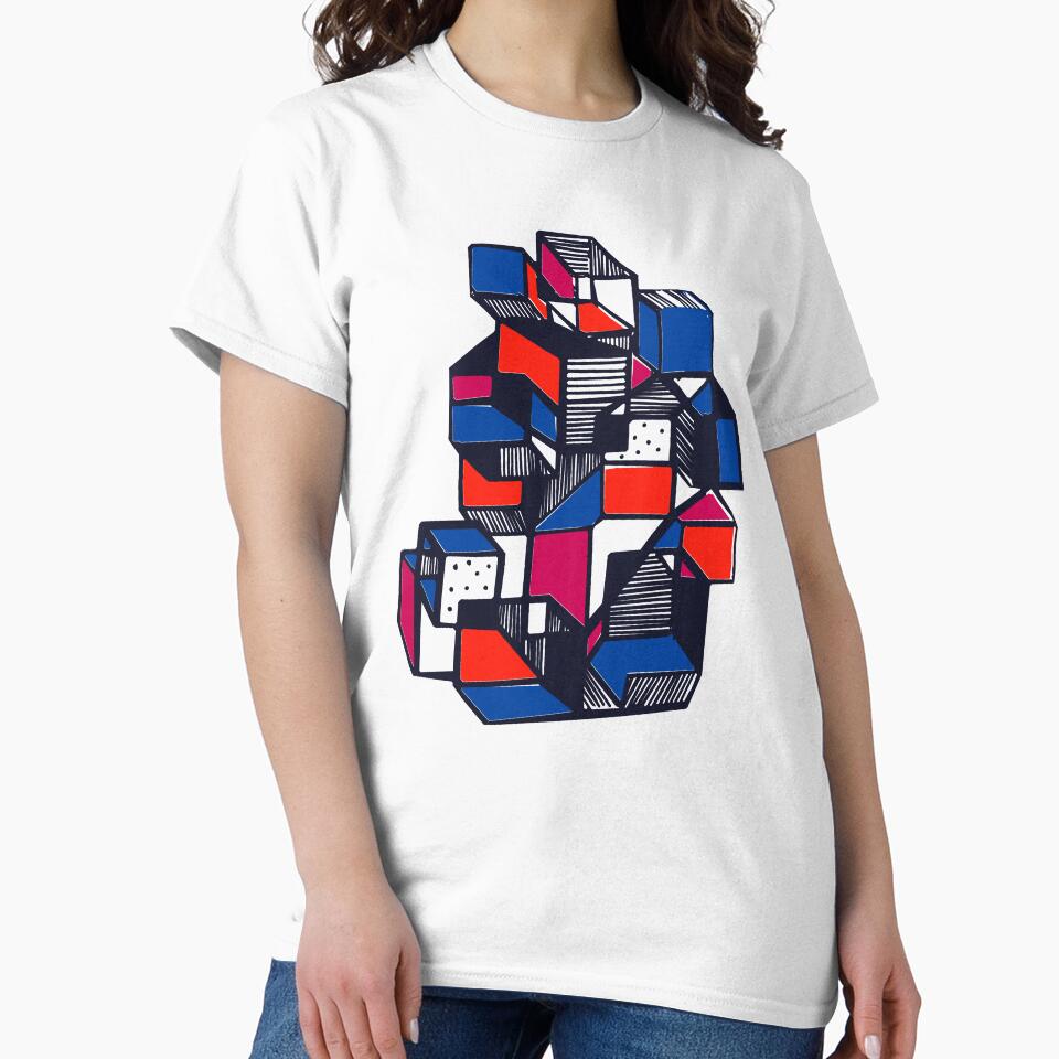 Geometric pop art  futuristic city by Carolina Salazar