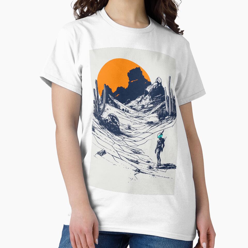 Wanderer of the Neon Dunes – Sci-Fi Desert Exploration by TeesAndSass
