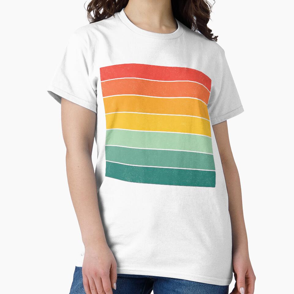 Vintage Retro Color Stripes Pattern by ArtfulWeave