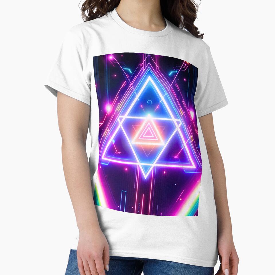 Geometric Neon Shapes by PhoceaWallpaper
