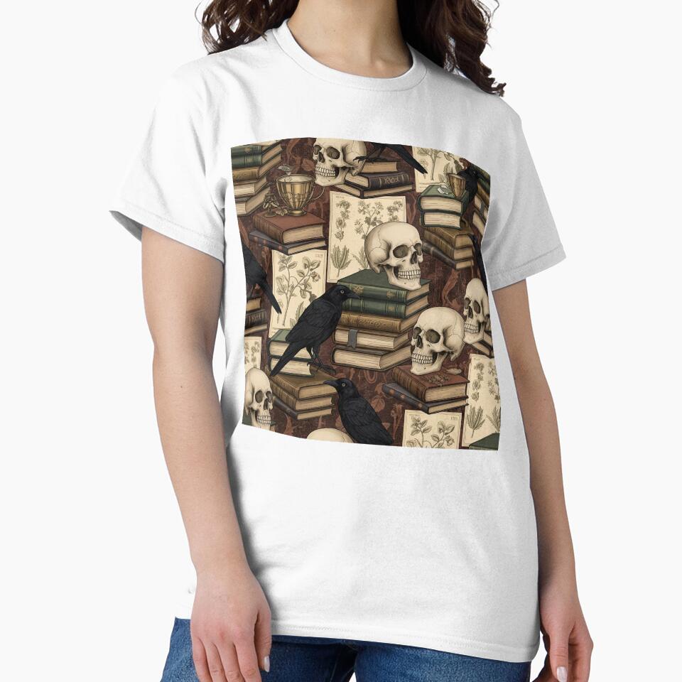 Vintage Dark Academia Scholar Seamless Pattern by StickyGuys