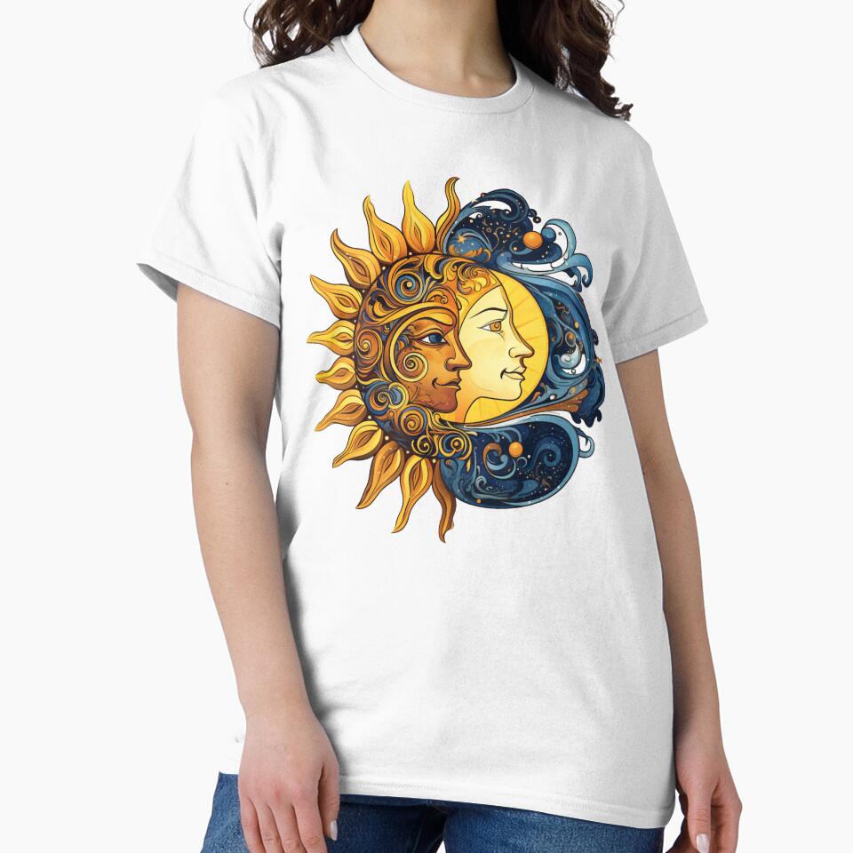 Celestial combination image of sun and moon by liana campbell