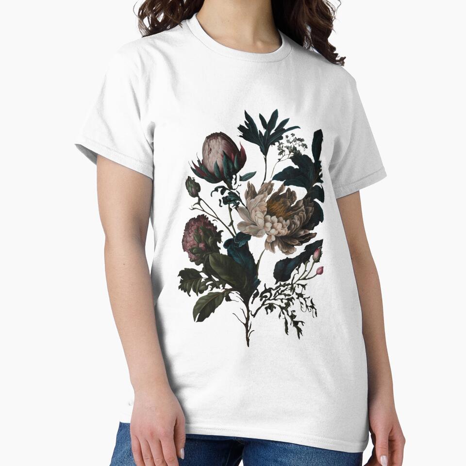 dark academia peony botanical by Jessamine Verano