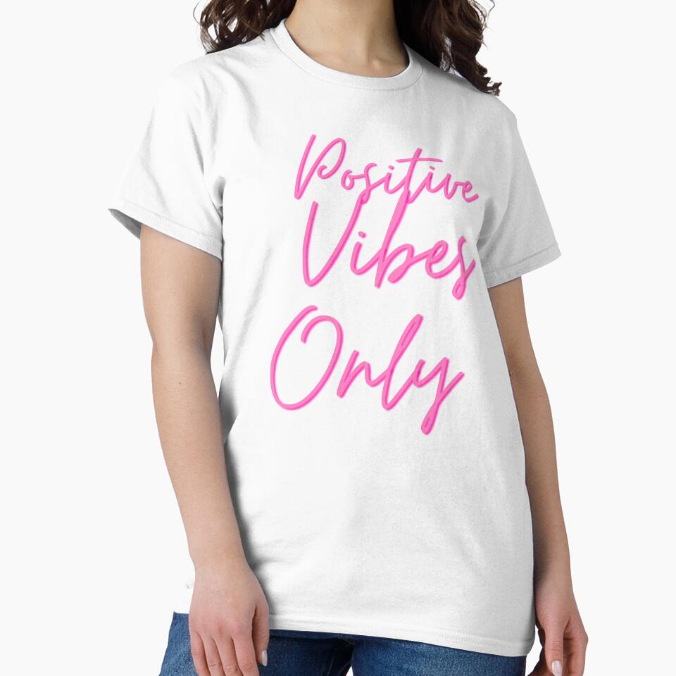 Positive Vibes Only – Aesthetic Good Energy Motivational Quote Design by Gilded Dreams
