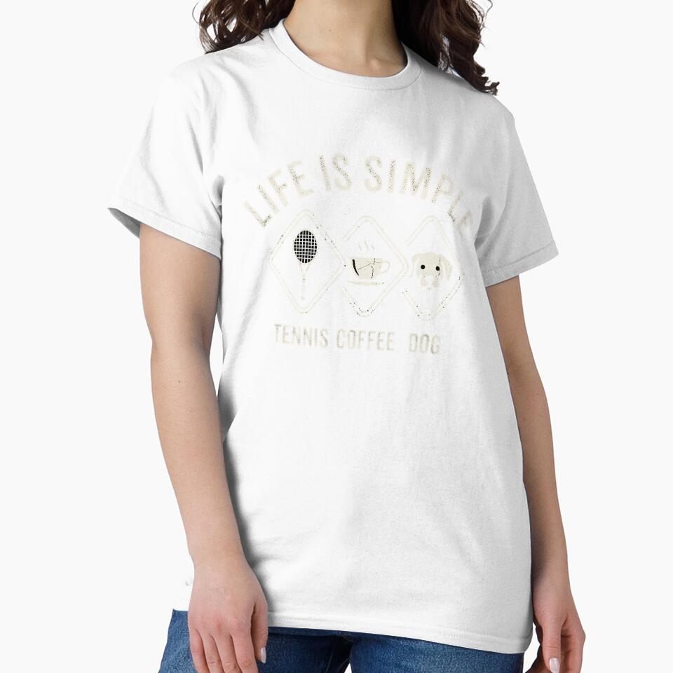 Life is Simple: Tennis, Coffee & Dog - Vintage Sporty Aesthetic by LV-creator