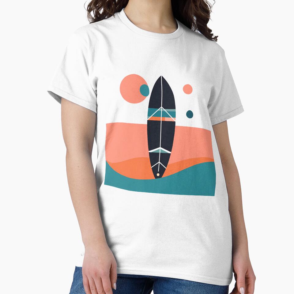 Paddle Board Minimal Art by OzzFrequency