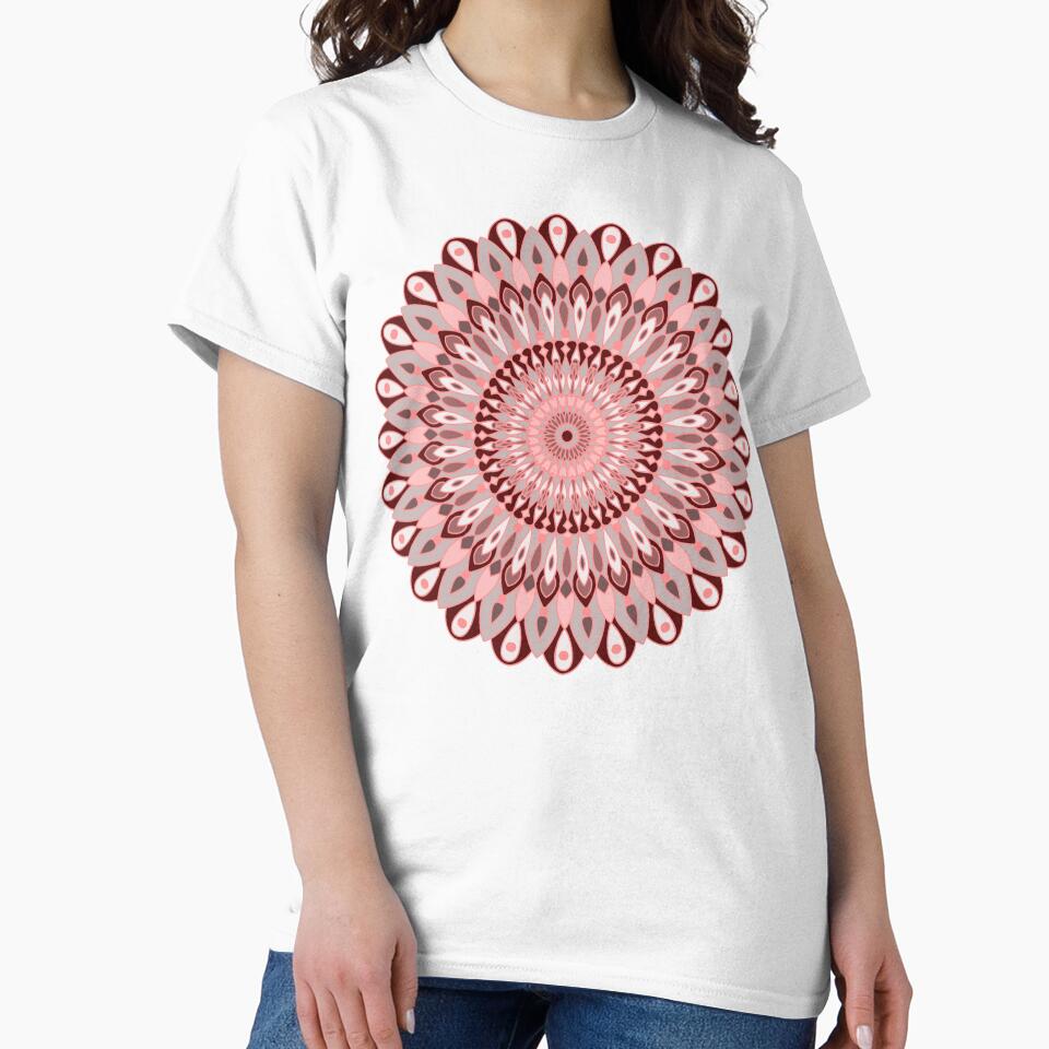 pink and grey mandala by resonanteye