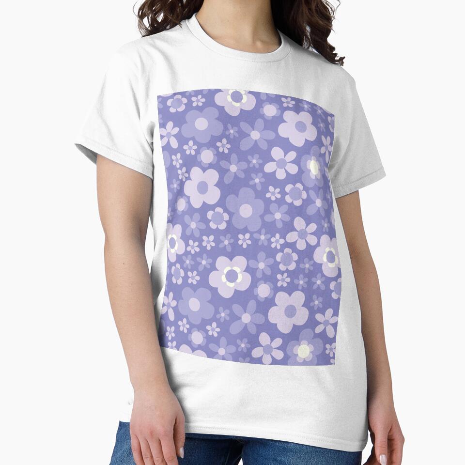 PURPLE BOHO RETRO FLOWERS by blomastudios