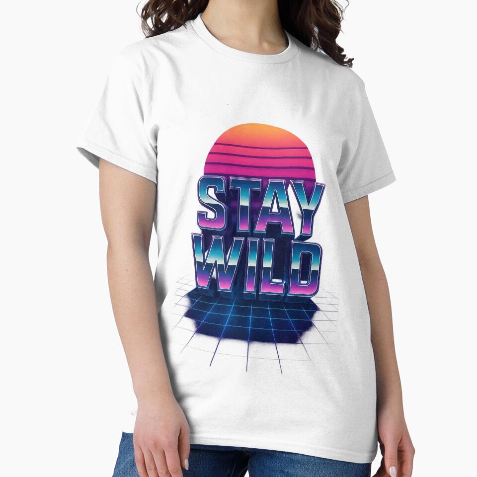 Stay Wild Retro Vaporwave by RandomPrints