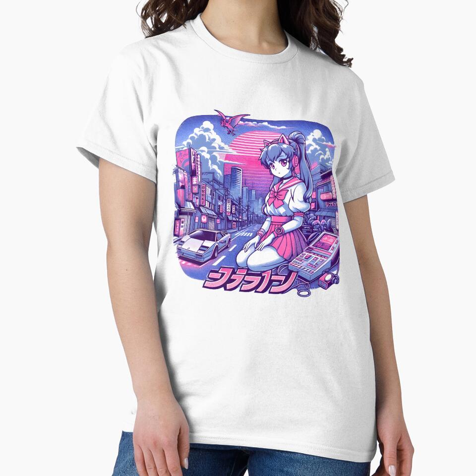 Vaporwave Japanese Anime Girl by 54mu