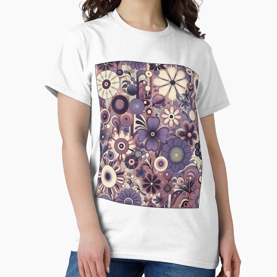 Vintage floral design 1970 purple tint by Blessinger77