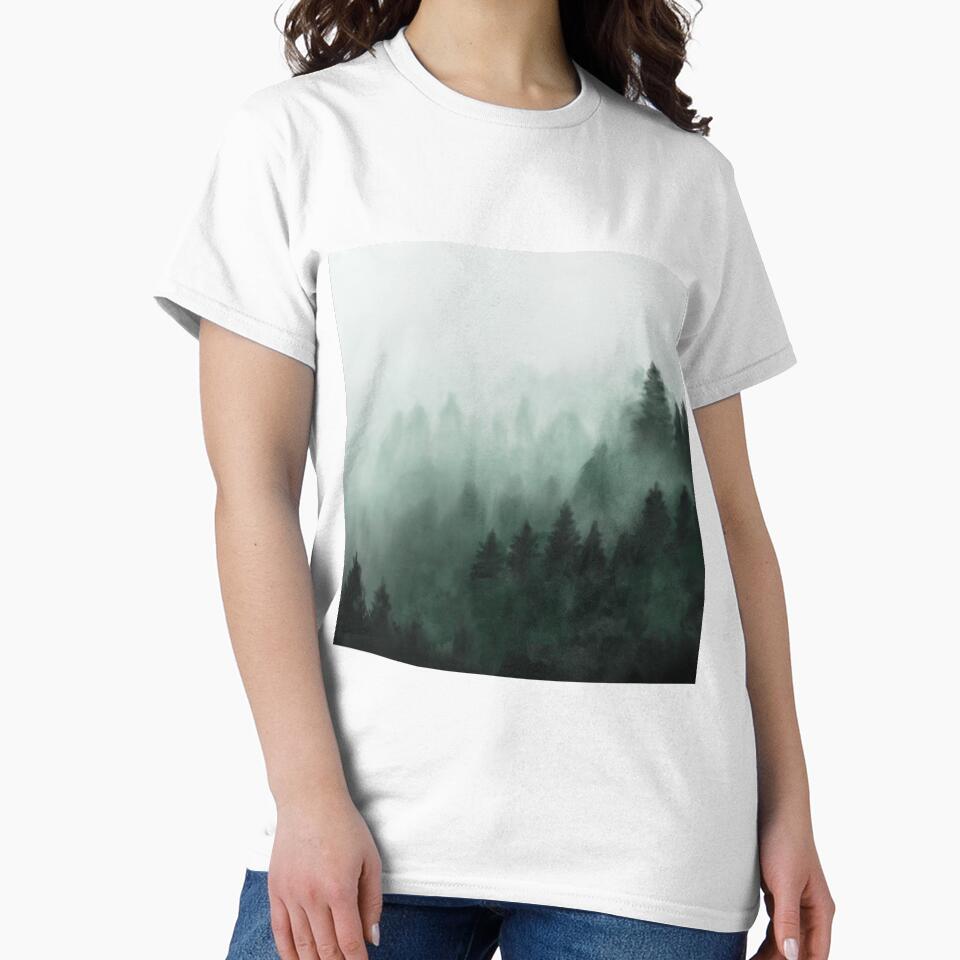 Misty Mountain Forest Painting by missdebi27
