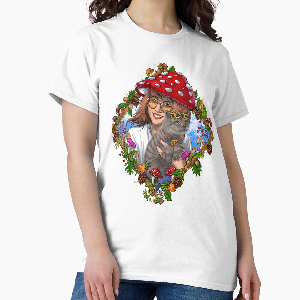 Hippie Mushroom Cat by underheaven